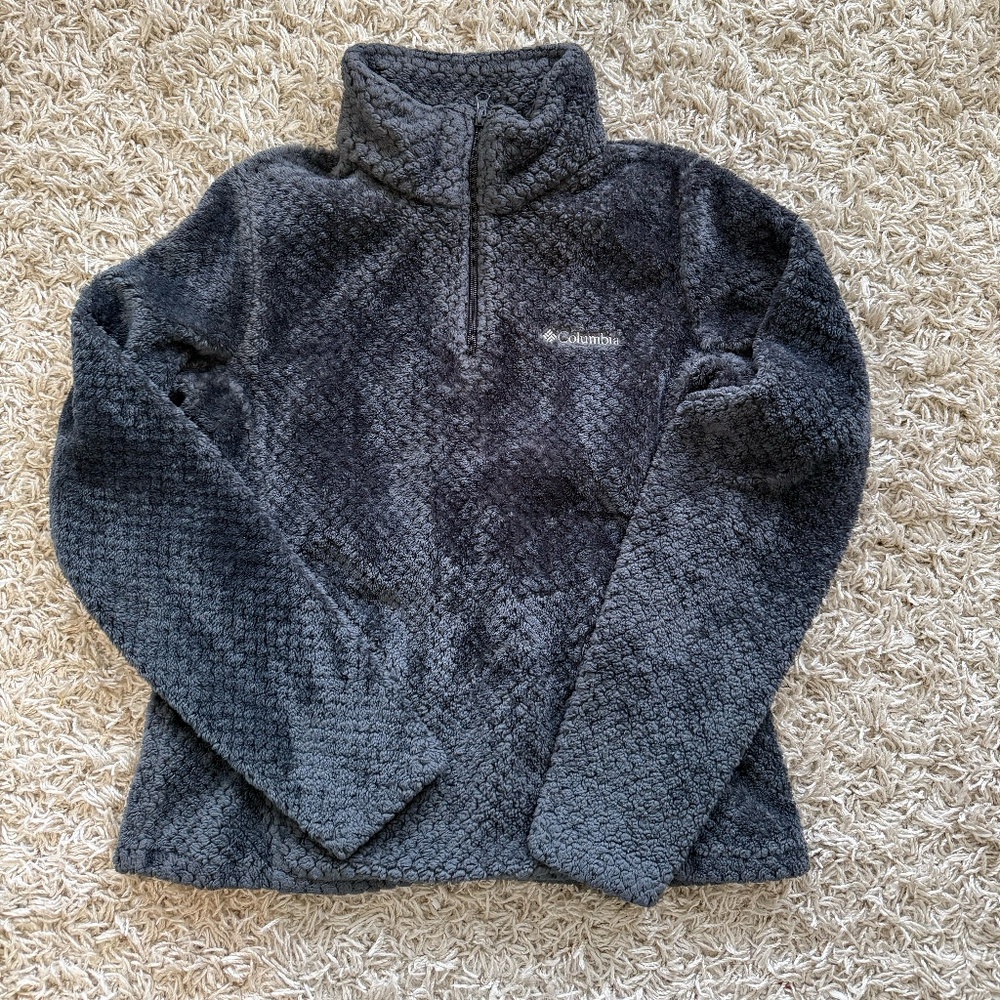 Womens Cloumbia Fleece Quarter Zip Up Jacket Medium